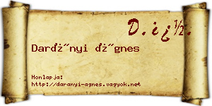 Darányi Ágnes névjegykártya